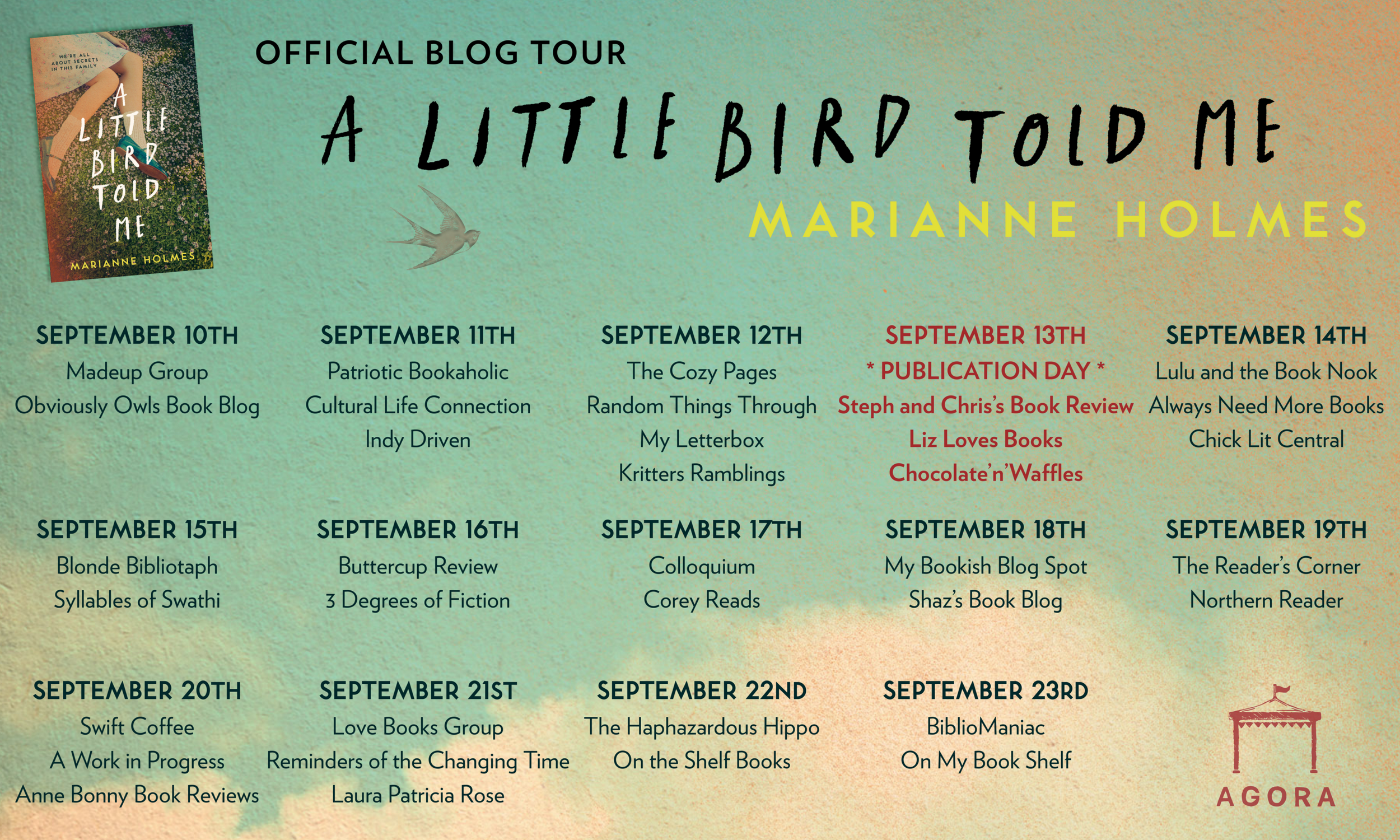 A Little Bird Told Me blog tour poster 1